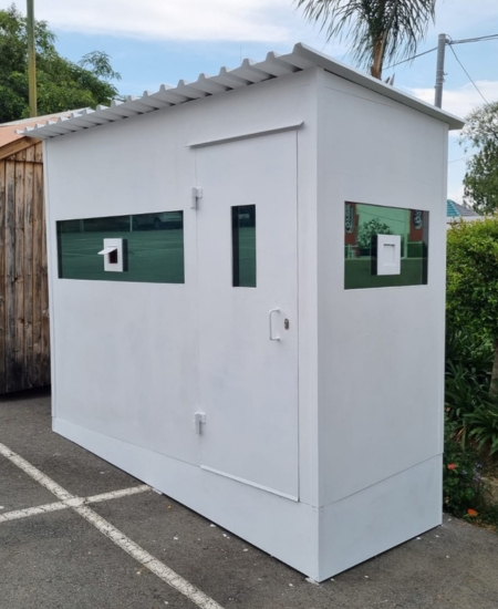 bullet resistant, armoured guard houses